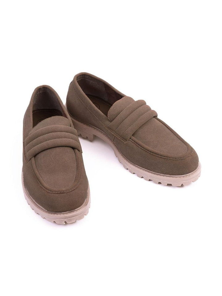 MONKSTORY Men Brown PU Strap Loafers