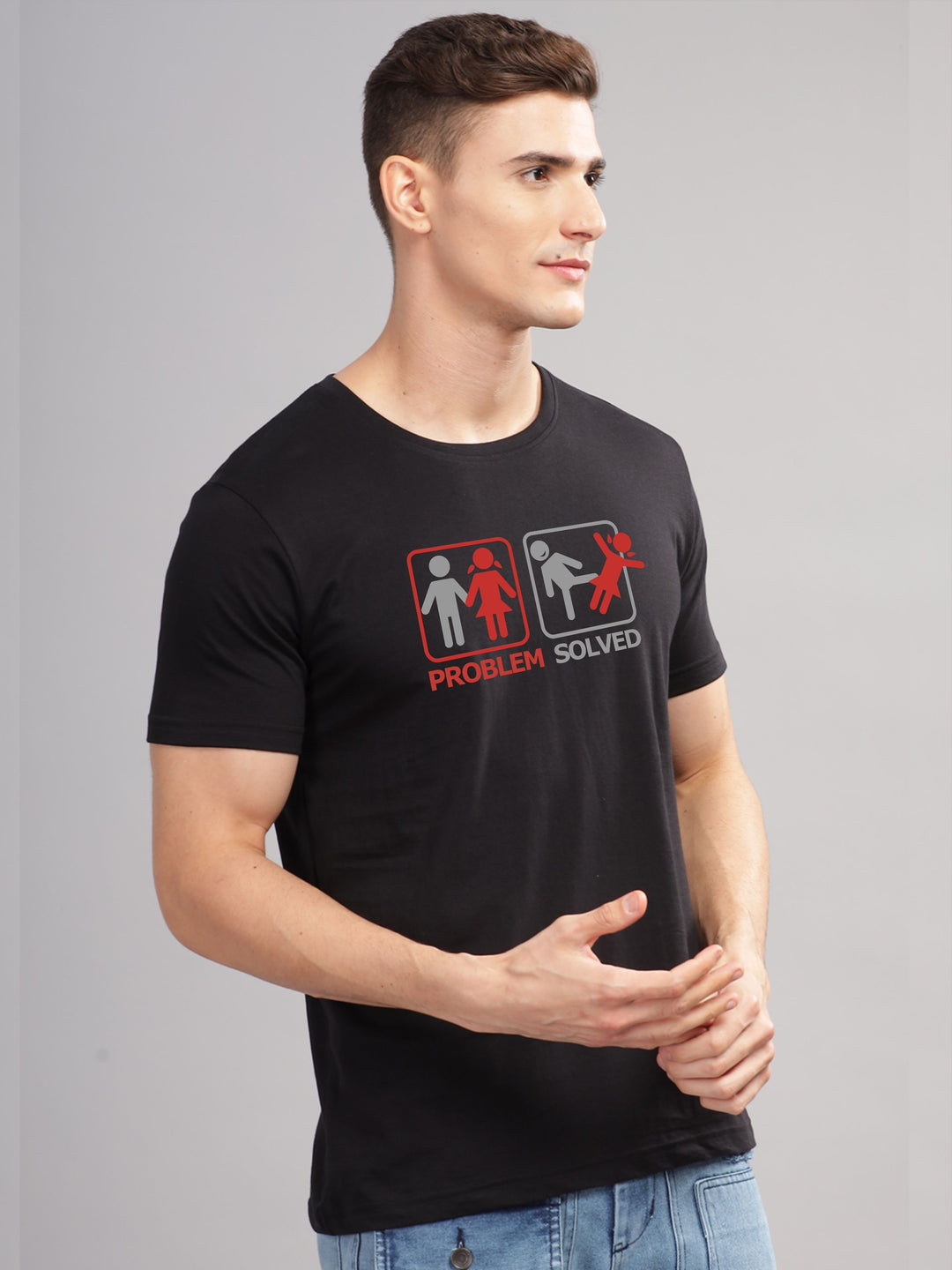 ADRO Men Graphic Printed Round Neck Cotton T-shirt