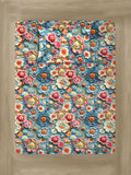 Myntra Elegant Blue Floral Printed 300 TC Single 7D Bedsheet with 1 Pillow Cover