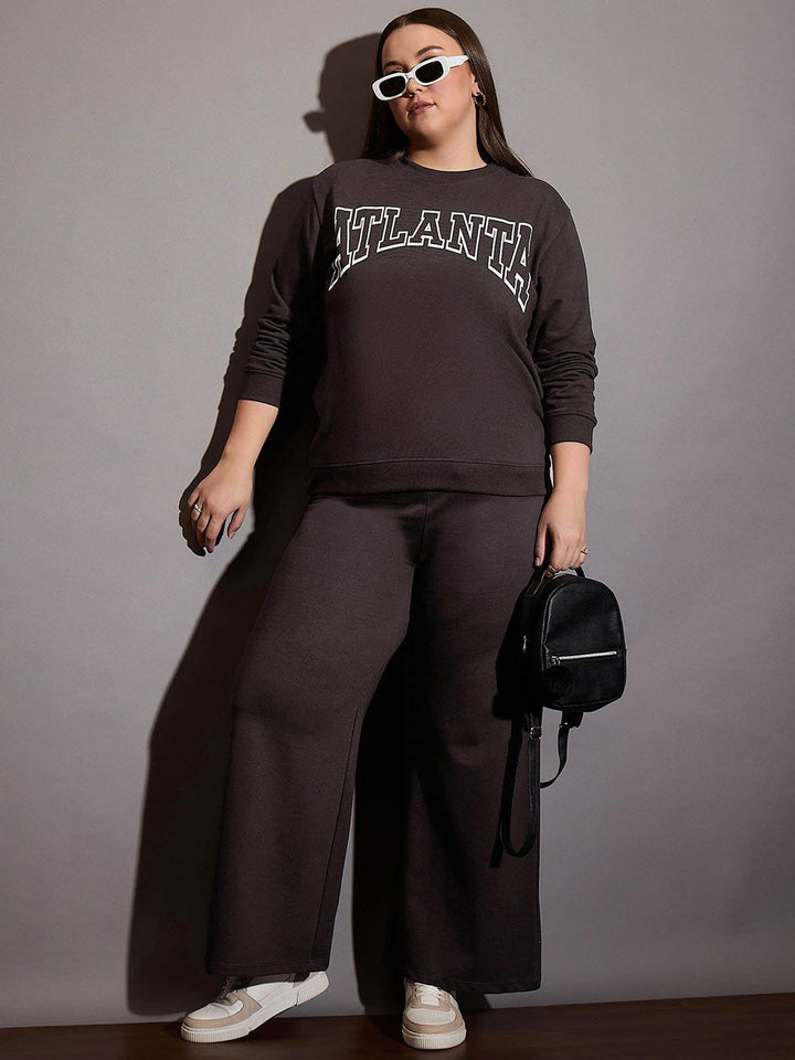 SASSAFRAS Curve Women Cotton Straight-Fit Track Pants