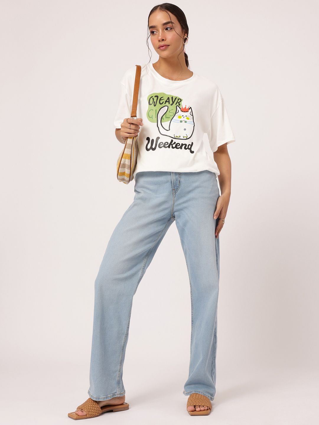 DressBerry Laid-Back CozyCore Graphic Printed Relax Tee
