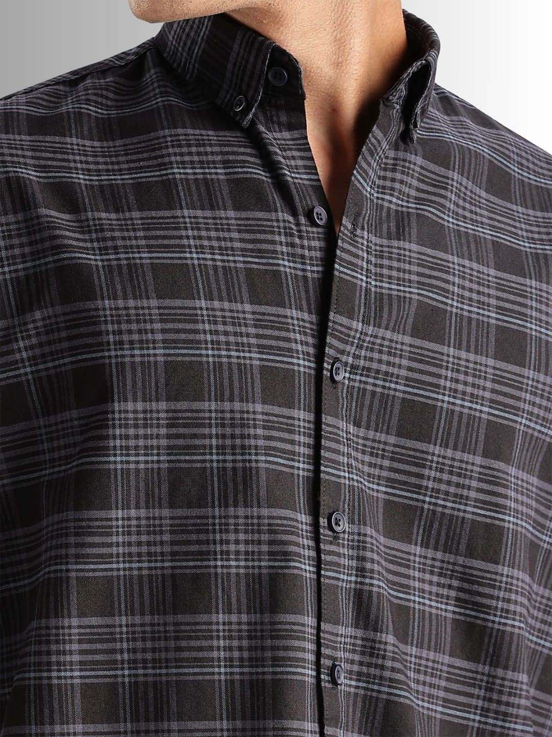 ADRO Standard Tartan Checks Baju Kasual Berpetak