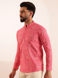 Anouk Men Floral Printed Mandarin Collar Kurta