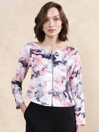 Rareism Women Floral Printed Round Neck Top