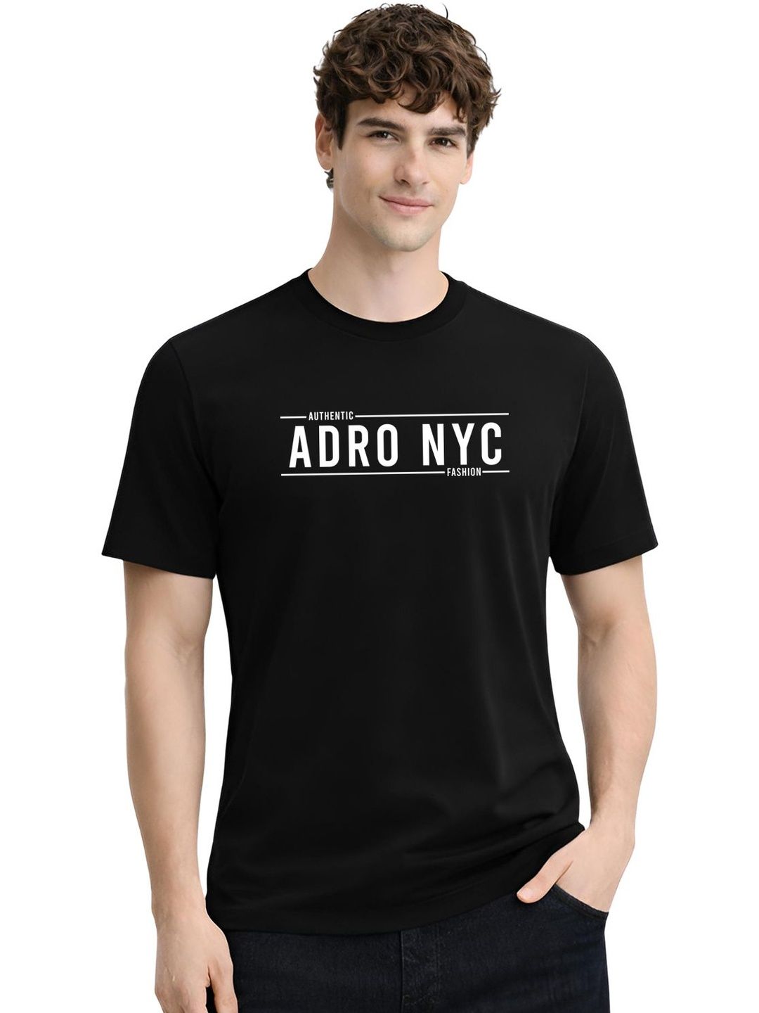 ADRO Men Typography Printed T-shirt