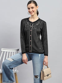 Monte Carlo Women Floral Embroidered Cardigan