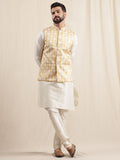 Anouk Men Solid Kurta dengan Seluar & Jaket Nehru
