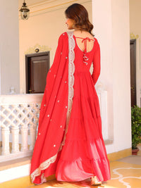 KALINI Women Layered Kurta with Trousers & With Dupatta