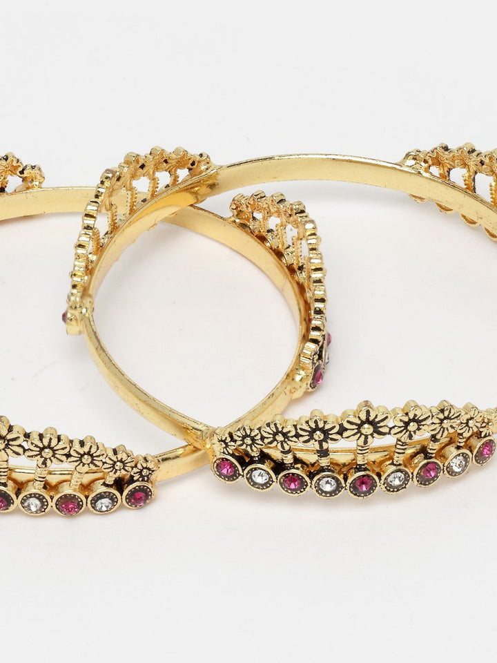 Set Anouk 2 Gelang Bertampal Batu Bersalut Emas