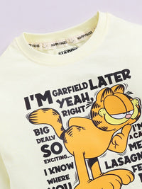 Happy Faces Boys Garfield Printed Pure Cotton T-shirt