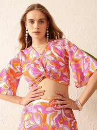 STREET 9 Printed Short Sleeves Top & Skirt