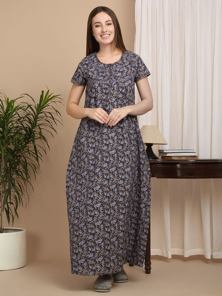Sweet Dreams Printed Pure Cotton Maxi Nightdress