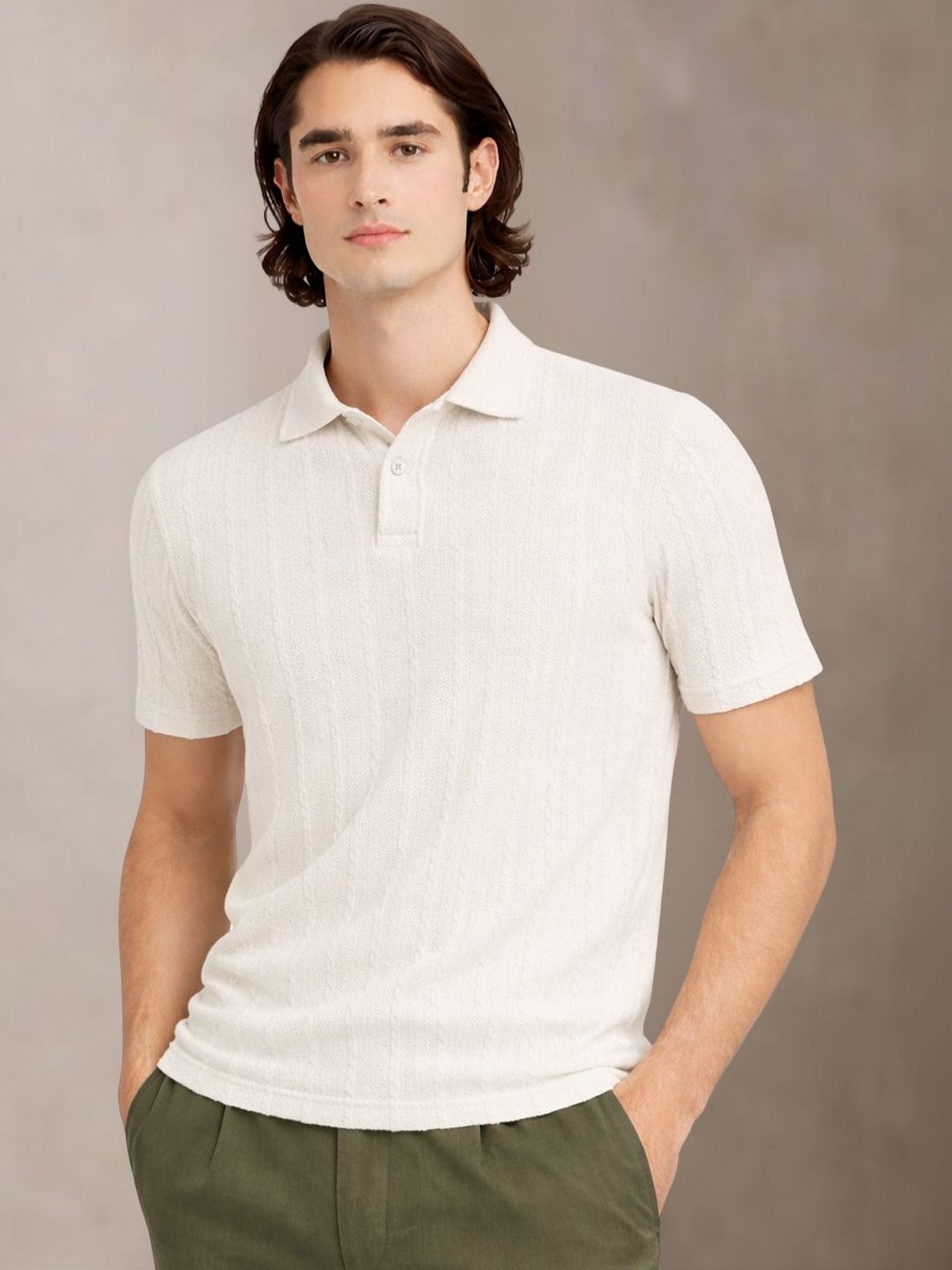 ADRO Men Polo Collar T-shirt
