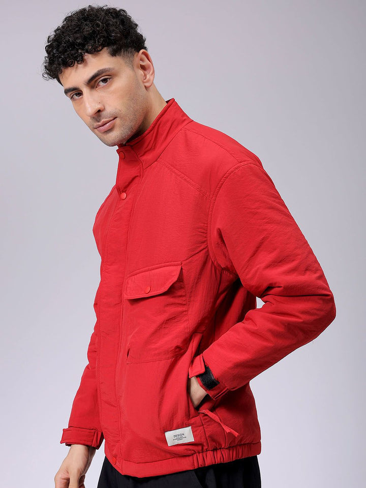 The Indian Garage Co Men Quilted Jacket with Patchwork