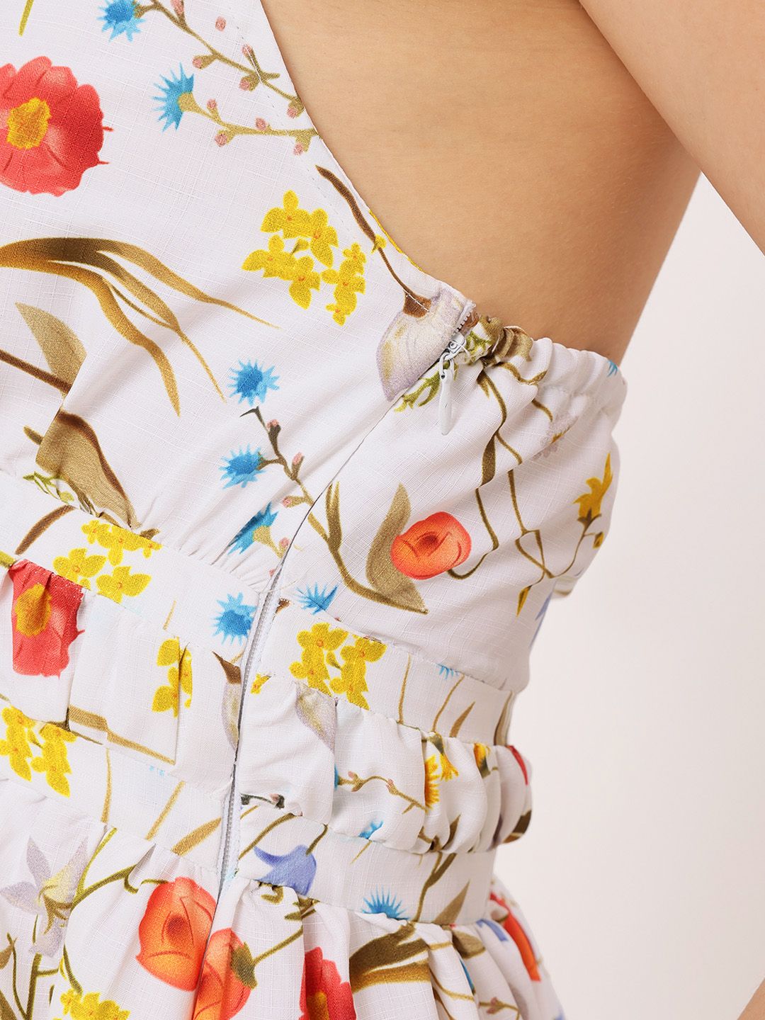 DressBerry Always Adorable Floral Printed Fit & Flare Open Back Midi Dress