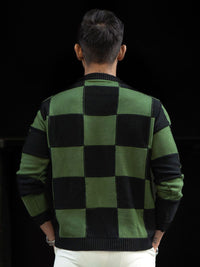 Powerlook Men Checked Round Neck T-shirt