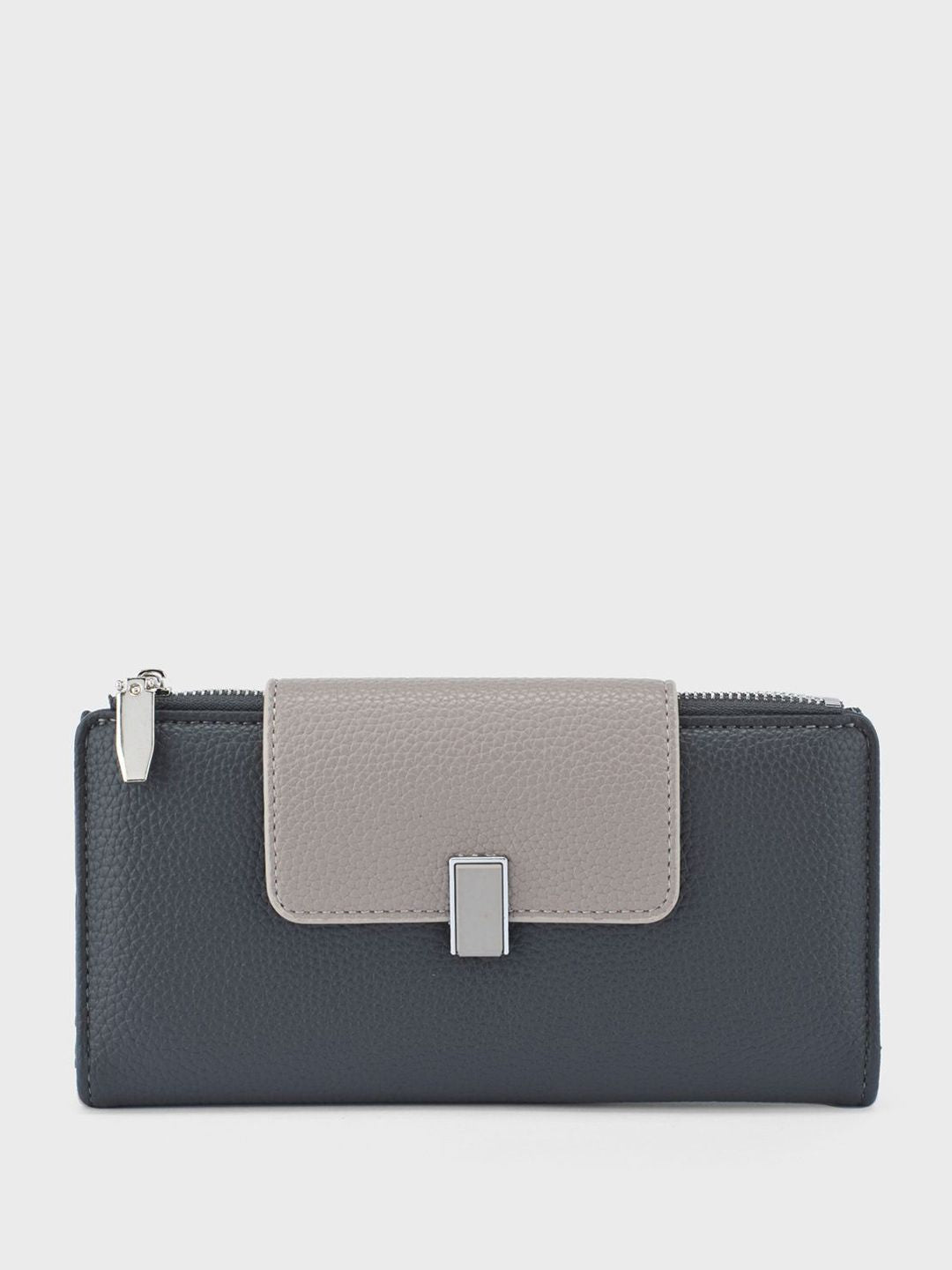 Lino Perros Women Textured Buckle Detail Two Fold Wallet