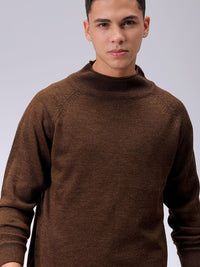 The Indian Garage Co Men Mock Collar Pullover Sweaters