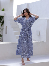Sanskrutihomes dicetak nightdress kapas tulen