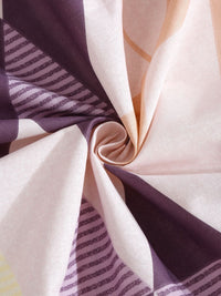 Myntra Elegant Homes Geometric 400 TC Pure Cotton Single Bedsheet With 1 Pillow Cover