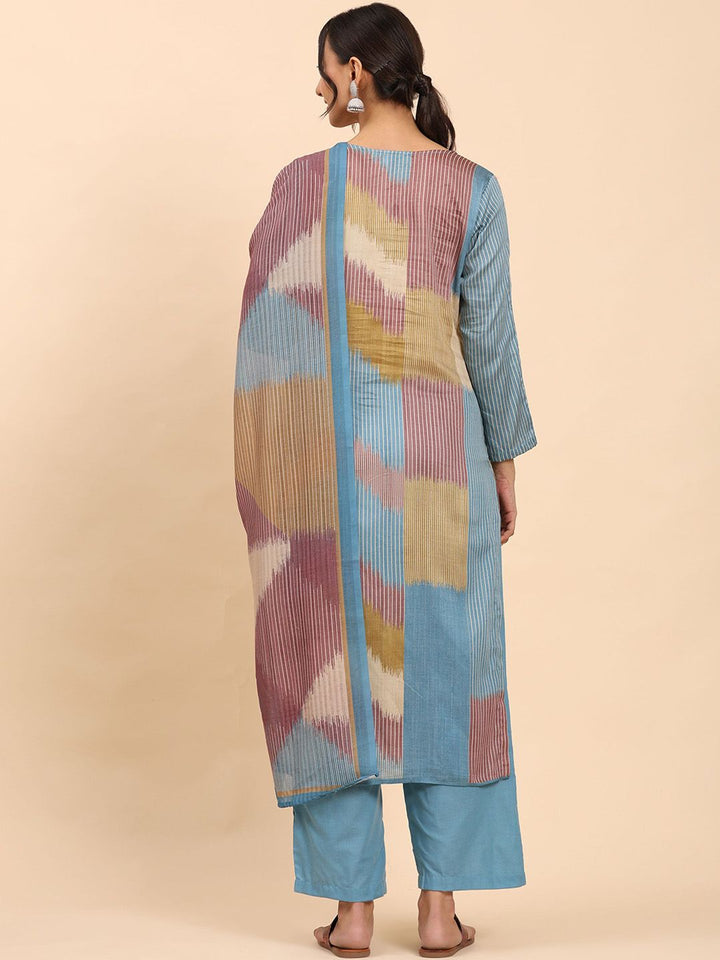 Mamicha Women Printed Regular Pure Cotton Kurta with Palazzos & With Dupatta