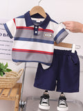 YK Boys Striped Cotton Clothing Set