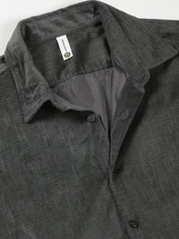 Thomas Scott Men Premium Spread Collar Textured Slim Fit Casual Shirt