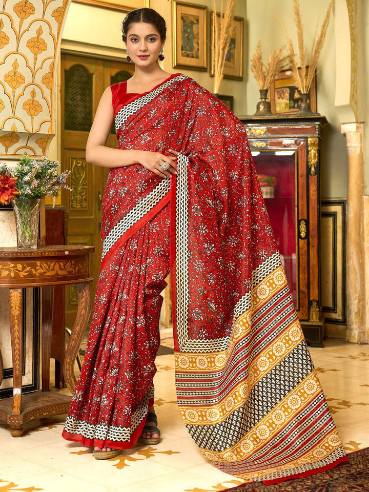 Saree mall Ethnic Motifs Art Silk Bhagalpuri Sarees