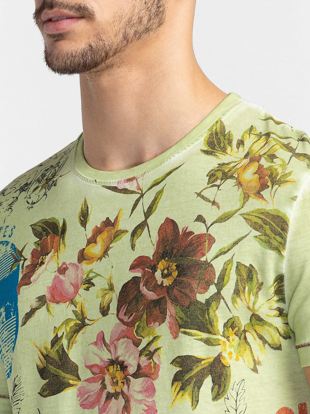 Being Human Floral Printed Cotton T-shirt