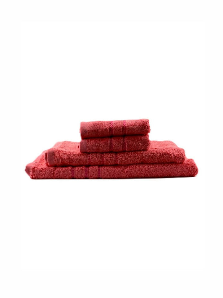 BOMBAY DYEING Peach-Coloured 4 Piece Cotton 400 GSM Towel Set