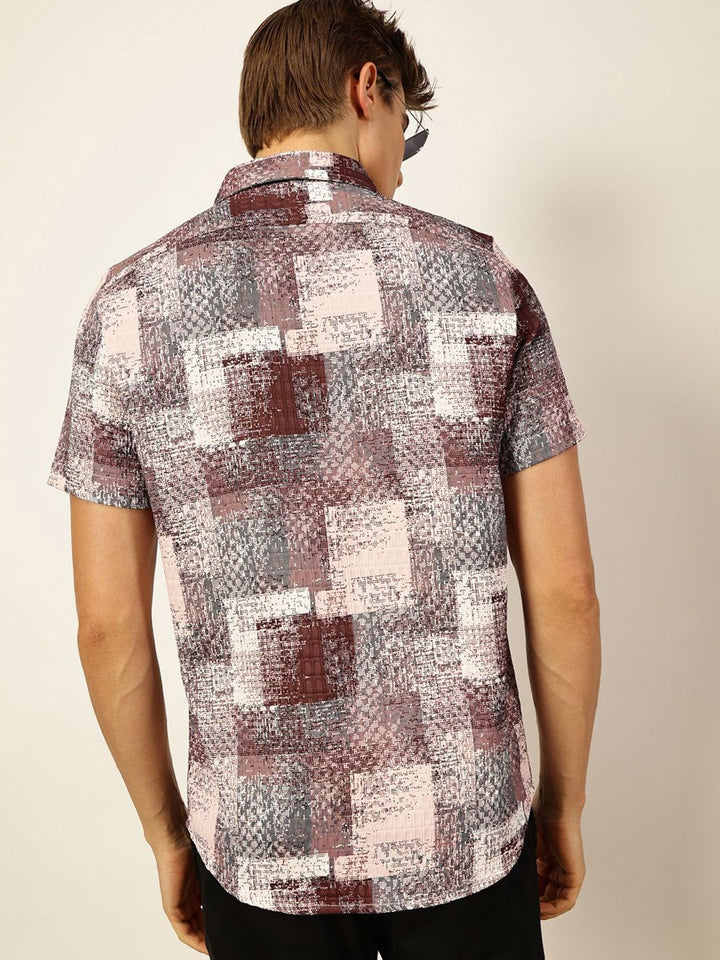 Thomas Scott Men Premium Slim Fit Opaque Printed Casual Shirt