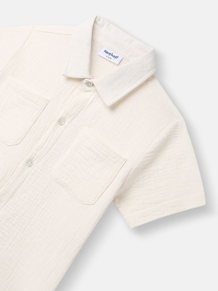 Nauti Nati Boys Pure Cotton Short Sleeves Shirt With Shorts