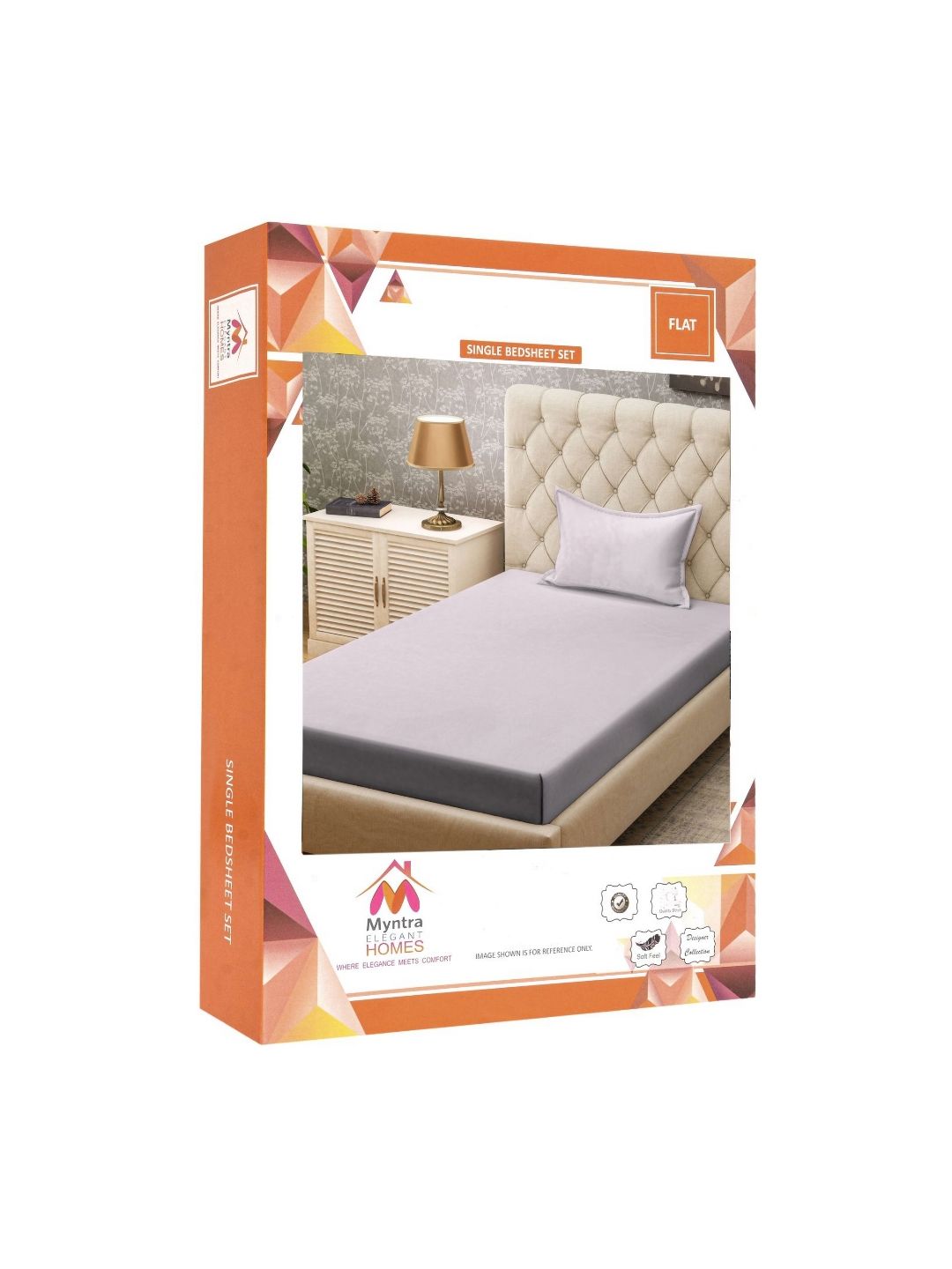 Myntra Elegant Homes Beige 300 TC Set Cadar Katil Single 2.20 m x 1.50 m