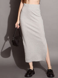 SASSAFRAS BASICS Ribbed Pencil Skirt