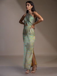 Mamicha Women Printed Satin Bodycon Dress
