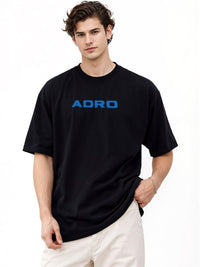 Baju-T Lengan Drop-Bahu Bercetak ADRO Lelaki