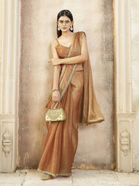 Tikhi Imli Saree With Embroidered Blouse Piece
