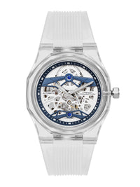 French Connection Men Printed Dial & Bracelet Style Straps Automatic Watch