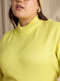 Berrylush Curve Women Plus Size Turtle Neck Pullover Sweater