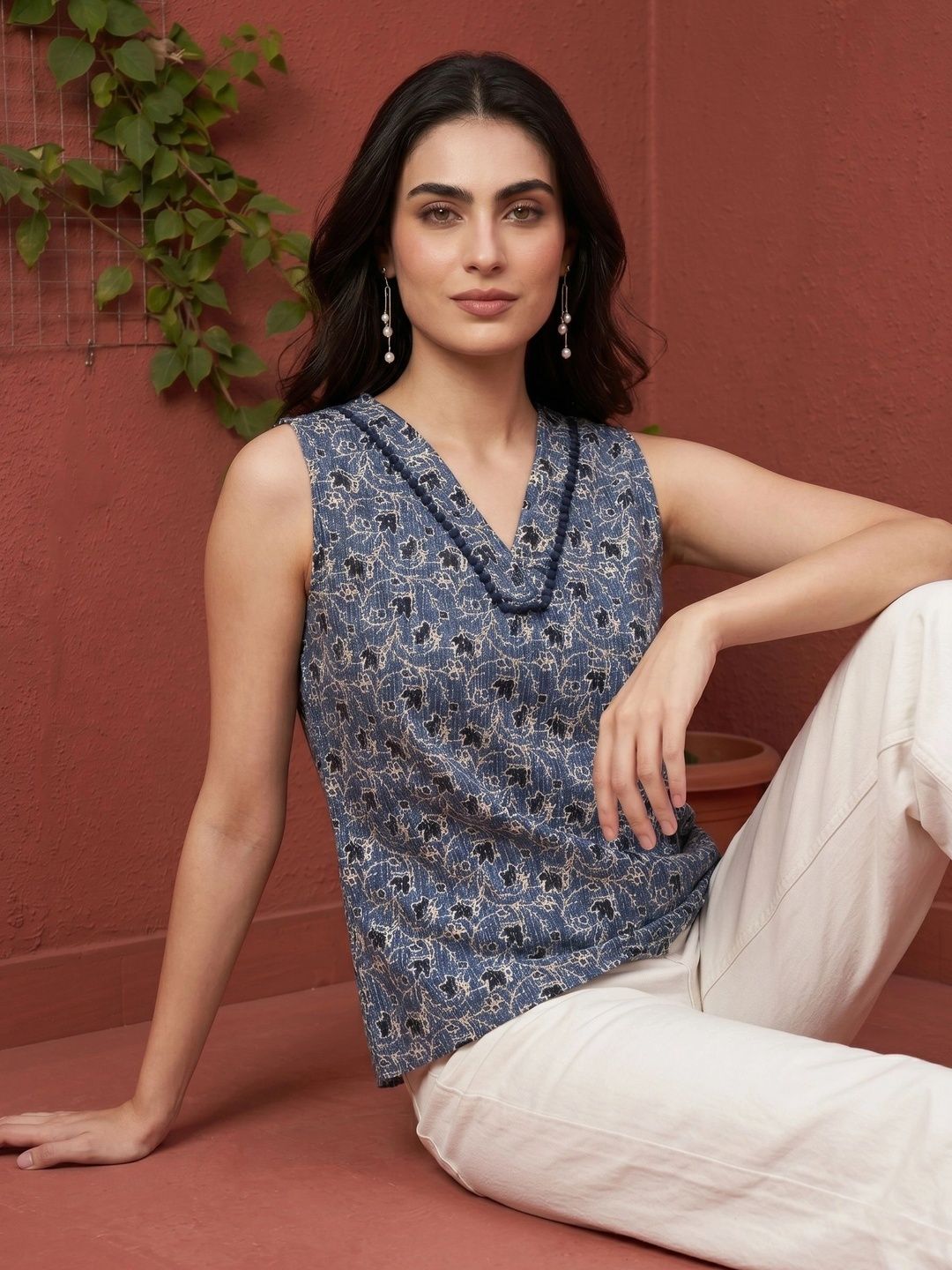 Mamicha Floral Print Top