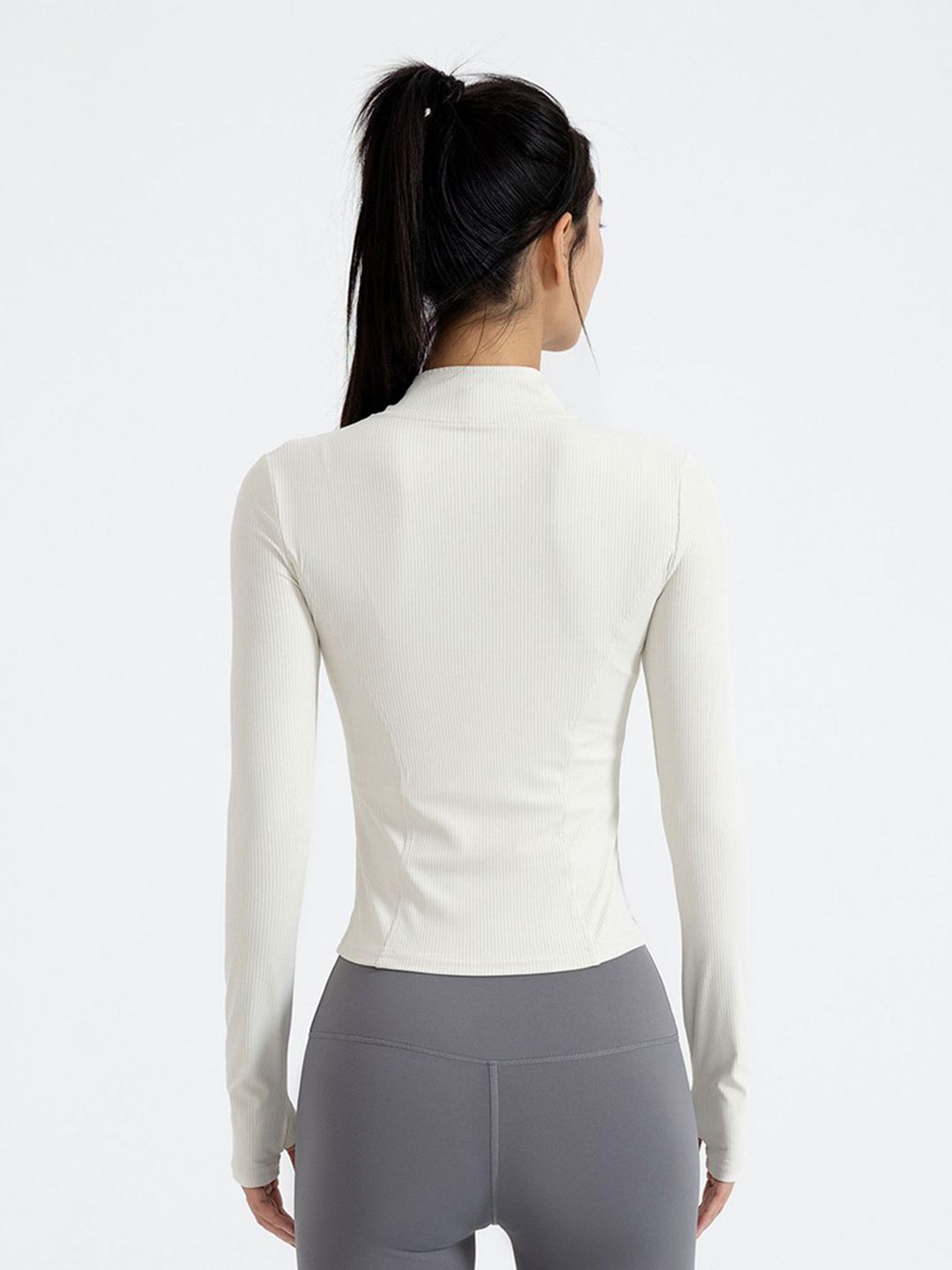 HRX by Hrithik Roshan Solid High Neck Fitted Top