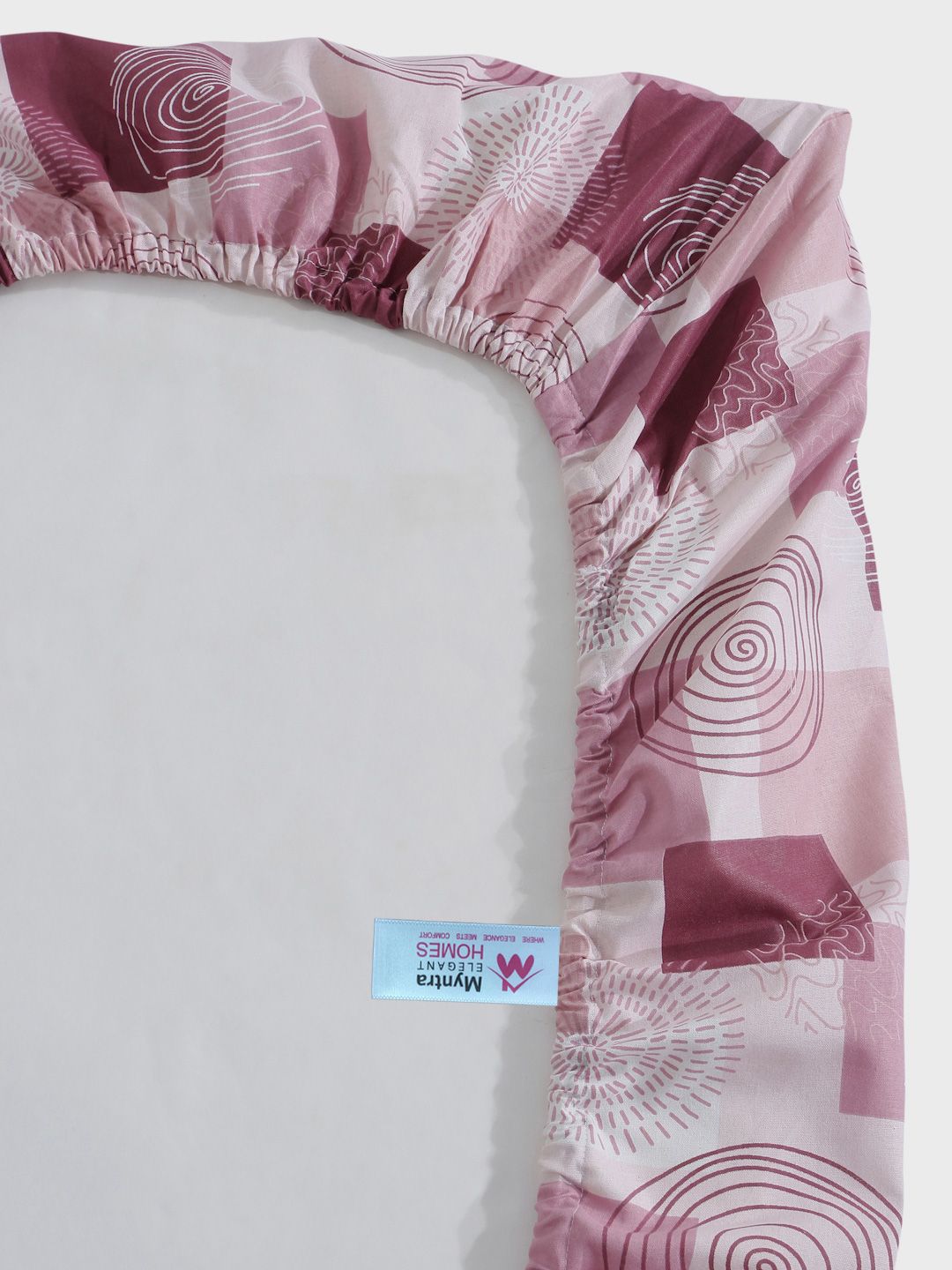 Myntra Elegant Homes Pink Geometric 400 TC Set Cadar King Kapas 2.50 m x 2.25 m