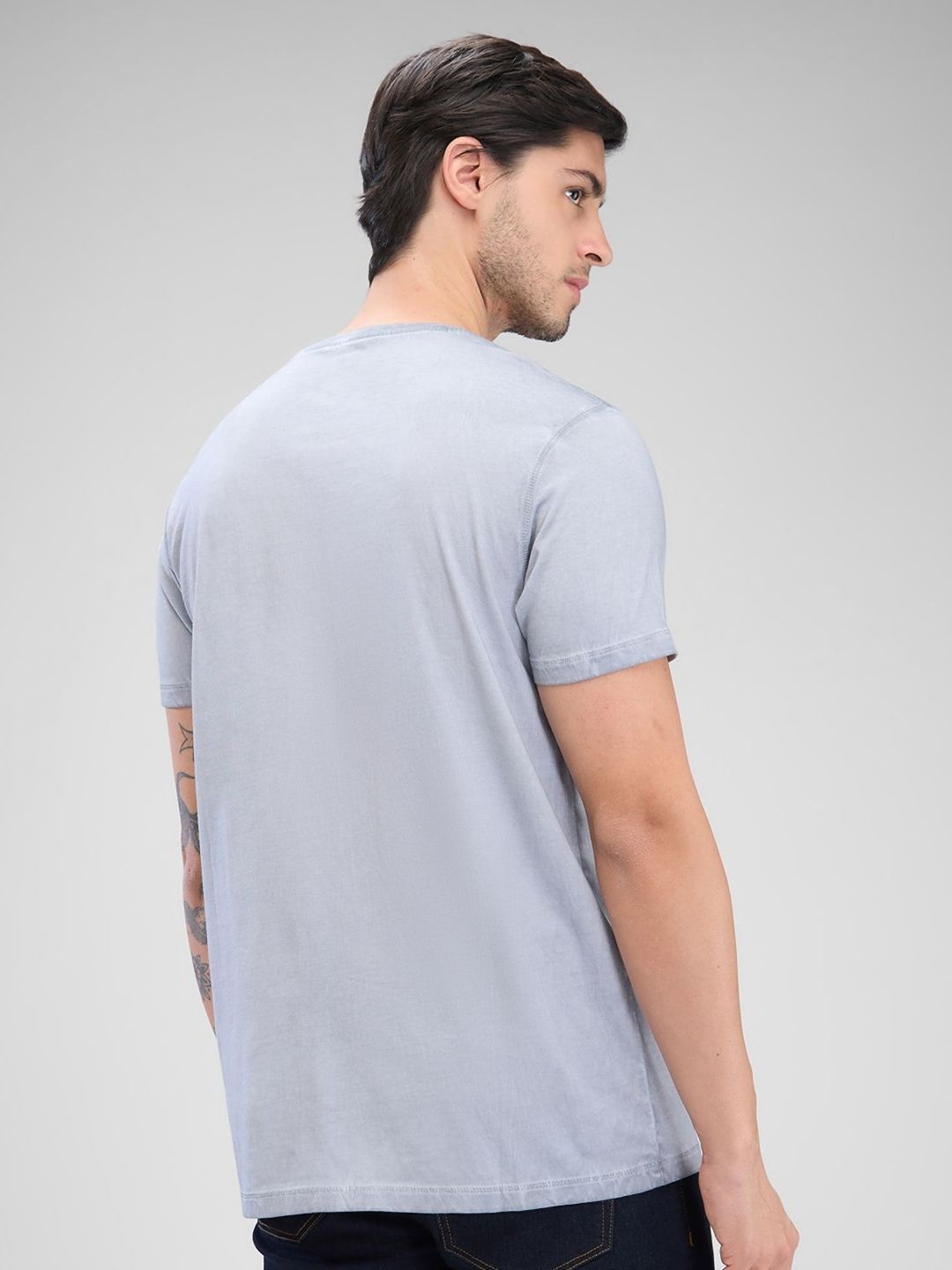 SPYKAR Men Graphic Printed Round Neck Cotton T-shirt