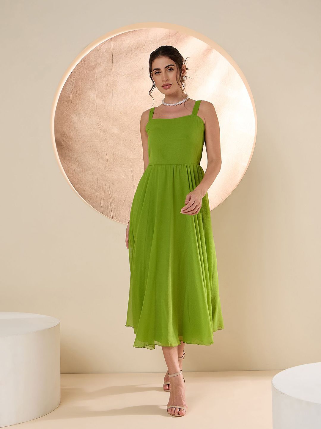 Antheaa Chiffon Embellished Maxi Dress