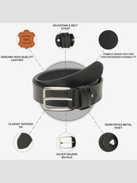 Teakwood Leathers Men Textured Leather Belt
