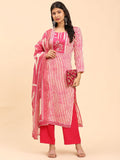 Mamicha Women Floral Printed Regular Pure Cotton Kurta with Palazzos & With Dupatta