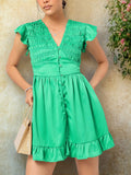 DressBerry Whimsical Wardrobe Smocked Flutter Sleeves Mini A-Line Dress