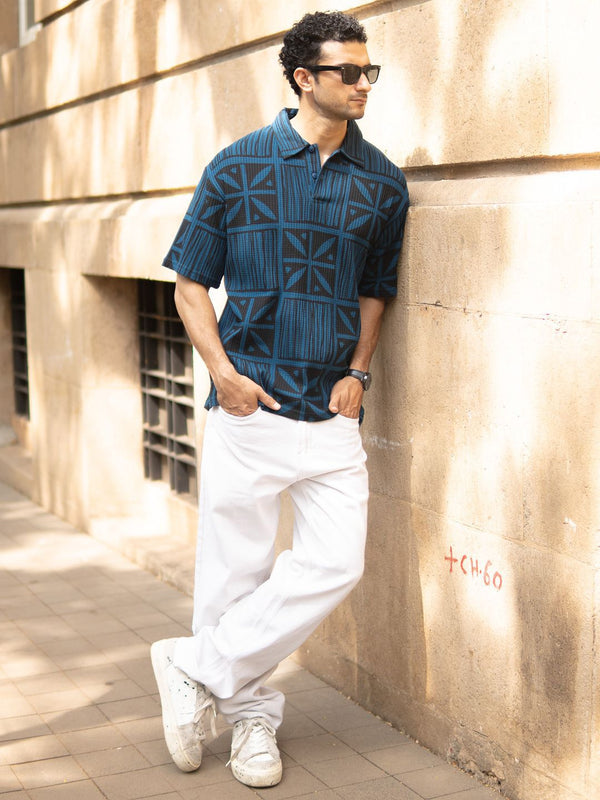 Powerlook SS25 Lengan T-shirt Kapas PoleLook SS25 Bercetak Tulen Tulen