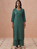Rumah Chikankari Kurta Chikankari Biasa Wanita dengan Seluar