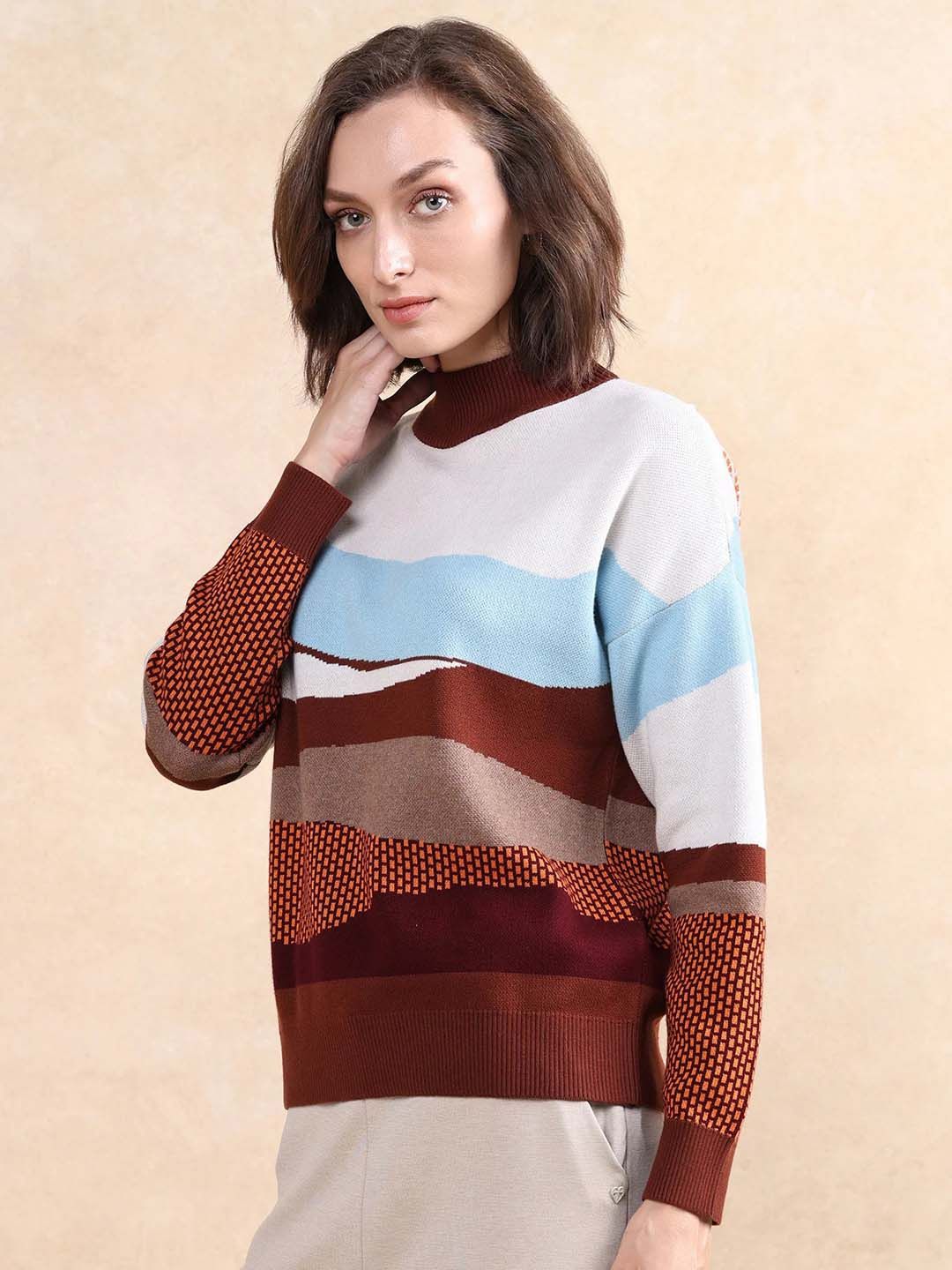 Rareism Women Colourblocked Cotton Top